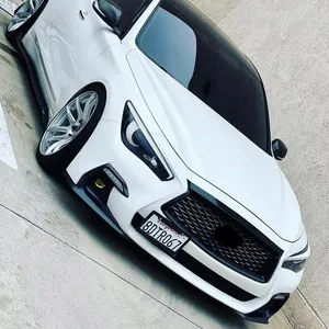 Pour Q50 Q50S 2014-2017 Q50 Q50S 2018-2021 : Grille avant de remplacement en nid d'abeille, grille supérieure de capot de style racing, kit carrosserie - Product Image 4