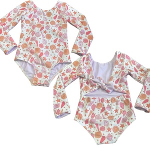 OEM bambine costumi da bagno manica lunga un pezzo per bambino costume da bagno per bambini costume da bagno - Product Image 1