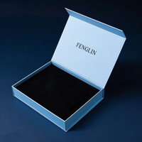 Logo personnalisé recyclable carton rigide noir boîte magnétique emballage pour cartes à collectionner avec insert en mousse