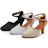 Chaussures de danse modernes à paillettes Chaussures de danse latine Salsa de salon pour femmes