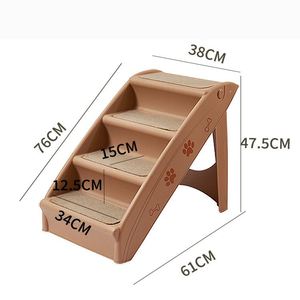 ราคาโรงงาน บันไดพับได้สำหรับสุนัขและลูกสุนัข 2 in 1 บันไดและทางลาดพับได้ <span class=keywords><strong>3</strong></span> ขั้น สำหรับเตียงและรถยนต์ แข็งแรงและมั่นคง - Product Image 3