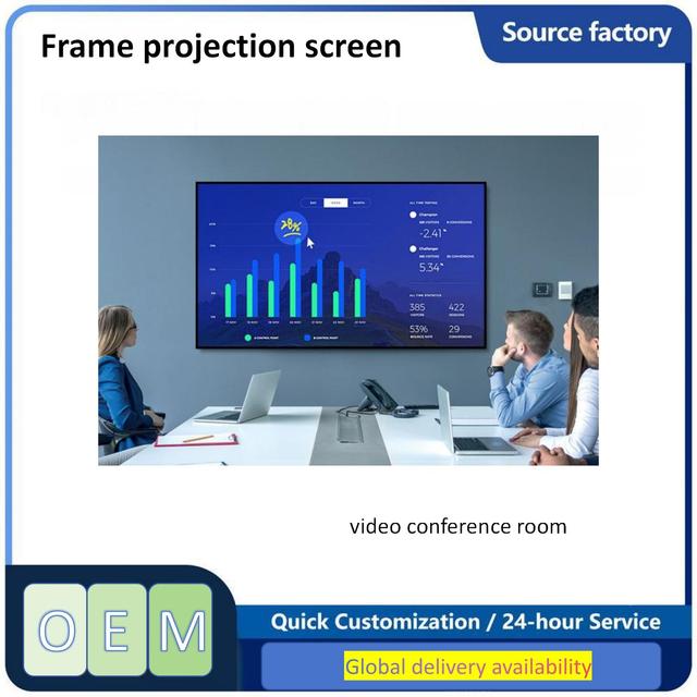 CGT 82 100 120 130 133 140 150inch Fixed Frame PVC 16:9 4K High-definition Projection Screen for Home Theater Office Bedroom