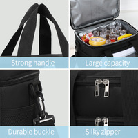 Nouveau sac à lunch en cuir double couche, élégant et simple, grande capacité, isotherme, multifonctionnel, sac bandoulière thermique pour repas