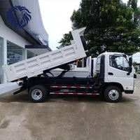 Camion benne léger Foton 4x4 à transmission intégrale, capacité de 5 à 8 tonnes, avec suspension pneumatique manuelle pour le transport de matériaux de construction