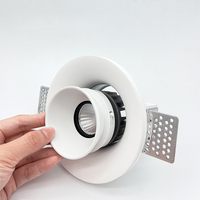 Plafonnier LED encastrable en plâtre 7W 12W, plafonnier rond carré, sans bordures, pour la maison, le salon