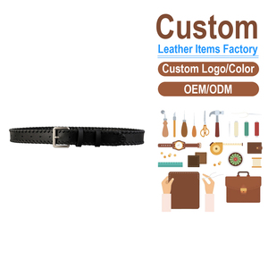 Cinturón Retro de Cuero Genuino Tejido a Mano, Correa Decorativa de Cuero Vacuno Trenzado para Jeans - Product Image 1