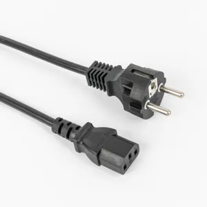 Chaqueta de Pvc C14 C13, Conector de cobre puro, macho, IEC, hembra, enchufe eléctrico de CA, Cable de alimentación, Cable de extensión de cobre CEE K04