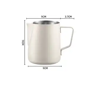 High Quality 600ml Metal 304 Stainless Steel Ethiopian Milk Coffee Pitcher Milk Frother Pitcher