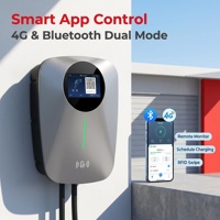 Borne de recharge murale triphasée 7KW 11KW 22KW pour VE, application 4G+BT, démarrage par carte, IP55/IP65, ABS V0, station de recharge CE/TUV