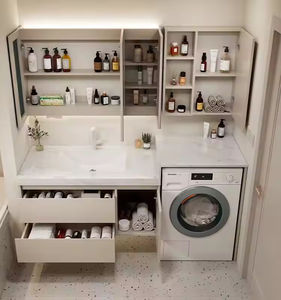 <span class=keywords><strong>Mueble</strong></span> de baño de tocador <span class=keywords><strong>para</strong></span> colgar en la pared sinterizado con tambor de <span class=keywords><strong>lavabo</strong></span>, <span class=keywords><strong>lavadora</strong></span>, armario integrado <span class=keywords><strong>para</strong></span> Baño - Product Image 4