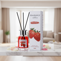 Diffuseur d'huiles essentielles en verre au design original, écologique, longue durée, parfum d'ambiance frais pour la maison, avec bâtonnets en rotin