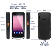 Téléphones portables étanches industriels 4G WIFI GPS NFC 1D 2D Scanner de codes à barres Android PDA portable