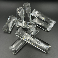 Pièces de lustre MH-DS0329 cristal rectangle en forme de prisme gouttes Lustre Candélabre Lampe prisme lustre pièces en cristal