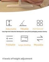 Bureau d'ordinateur portable multifonctionnel inclinable et réglable, design pliable pour chambre à coucher, fenêtre en baie, dortoir étudiant, petite table de chevet
