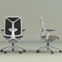 Chaise de bureau ergonomique de luxe OMNI avec cadre robuste en PA GF, pivotante, hauteur réglable, design moderne, qualité durable