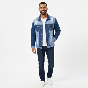 2026 OEM Men's <b>Denim</b> Jean <b>Jacket</b> Casual Outwear Fall <b>Jacket</b> <b>Denim</b> Button up Coat Oversize <b>Denim</b> <b>Jacket</b> for Men <b>Customized</b> - Product Image 1