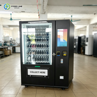Équipement commercial de distribution automatique de boissons et de collations pour stocker les boissons en bouteille froides et les collations emballées