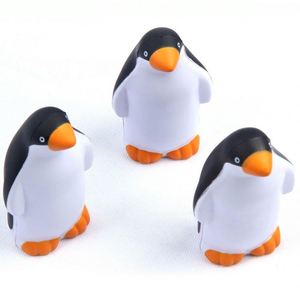 Custom Logo Print Penguin Shape Stress <b>Ball</b> Imprint Penguin Stress Relief <b>Squeeze</b> Toys for Promotion Gifts - Product Image 1