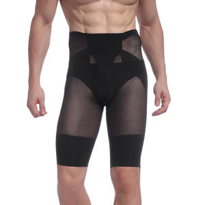 Bóxer de malla con Control de barriga para hombre, ropa interior masculina de cintura alta, moldeador de cuerpo - Product Image 3