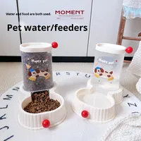 Distributeur automatique de nourriture pour animaux de compagnie, grande capacité, distributeur d'eau pour chien et chat, double usage, non électrique, conteneur de stockage de nourriture pour chien, PP