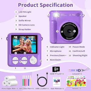 Printcamera Children Gifts Toy Digital <strong>Cameras</strong> Video Recording Portable Mini <strong>Photo</strong> Printer Thermal <strong>Paper</strong> for <strong>Kids</strong> - Product Image 4