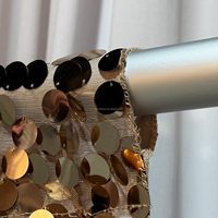 Panneaux de fond en sequins champagne Annielu pour scène, mariage, fête, événement festif, draperies de décoration