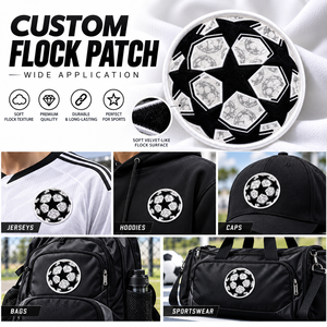 Maßgefertigter 3D-Flockpatch für Tatami-Fußballtrikots, Aufbügelbares Vereinsabzeichen für Stoff, Bedruckt mit Sublimationstechnik, Gesticktes Team-Logo - Product Image 4