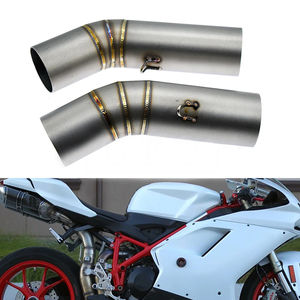 Tubo di Scarico Centrale per Moto 51mm per <span class=keywords><strong>Ducati</strong></span> 848 1098 1198, Tubo di Collegamento Centrale per Silenziatore, Tubo di Raccordo Slip-on in Acciaio Inox - Product Image 2