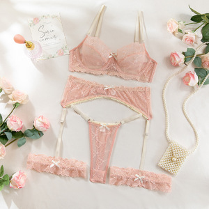 Lencería Femenina con Bordado Floral, Sexy, de Malla Ligera, Transpirable y Semitransparente, en Oferta - Product Image 6