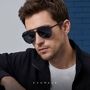 XINLI S15218 Nouvelles Lunettes de Soleil Sportives Polarisées à Monture Complète Carrée Unisexe Rétro Double Pont pour Conduite en Extérieur Utilisation Estivale - Product Image 1