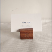 Socle d'affichage en bois rustique socle en noyer pour code QR, signe acrylique, porte-carte Cube en bois de Table