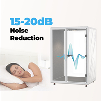 Cabines Acoustiques Mobiles Modernes Insonorisées pour Réunions, avec Cadre Métallique et Éclairage LED, Idéales pour Bureaux, Villas, Salles de Sport, Domiciles et Espaces de Vie