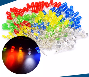 5มิลลิเมตร <span class=keywords><strong>LED</strong></span> ไดโอดเปล่งแสงสีแดงสีเหลืองสีเขียวสีฟ้าและสีขาวผสมห้าสี DIY ตัวอย่างกระเป๋าโรงเรียนชุด - Product Image 3