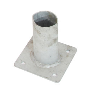 F DN60 ha galvanizzato la <span class=keywords><strong>base</strong></span> di montaggio del palo del segno del suolo per la struttura di traffico - Product Image 6