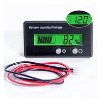 Moniteur de capacité de batterie LCD, jauge, compteur, 12V24V48V60V72V, indicateur d'état de la batterie au plomb-acide, testeur de capacité de batterie au lithium