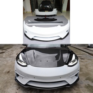 2017-2025 Car Modification Upgrade Gen1 Resin Body <b>Kit</b> Front Rear Bumper Lip <b>Engine</b> Hood Side Skirt for Tesla <b>Model</b> 3 - Product Image 1