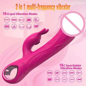 Volwassenen Elektrische Dildo Vibrator 10 Frequenties USB Oplaadbaar Waterdicht ABS+Silicone Konijn Massager Stimulatie <span class=keywords><strong>Vagina</strong></span> - Product Image 5