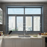 AS2047 CE NFRC AS2047 TOMA Aluminiumfenster, Schiebefenster für Häuser Standard Doppelverglasung Europäischer Edelstahl Horizontal Modern