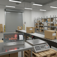 Indikator Timbangan Digital A1-7P-BQ dengan Printer Thermal Bersertifikasi OIML Kelas III Layar LED Bahan Stainless Steel untuk Timbangan Lantai