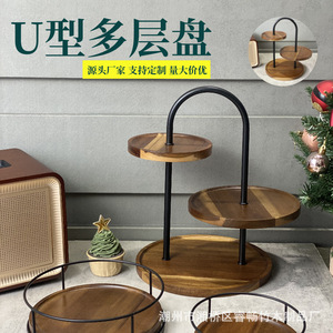 ชั้นวางของทรงตัวยูไม้กระถินณรงค์ แบบหลายชั้น 2-3 ชั้น สำหรับวางขนมหวาน ผลไม้ ของว่าง และเครื่องสำอาง - Product Image 5