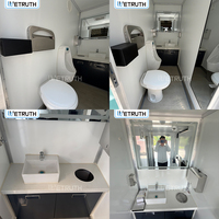 Remolque de Baño Móvil Wetruth con Inodoro y Ducha Integrados, Diseño Interior Personalizado y Distribución de Baño Portátil para Negocios de Alquiler