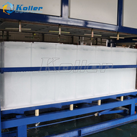 Machine à glace en blocs à économie d'énergie, machine à glace en blocs à refroidissement direct DK20 2 tonnes/jour Koller