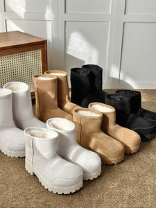 Bottes d'hiver en coton pour femmes Viviblook Z1230BT01, plateforme surélevée, chaudes, design à grosse tête, fourrure, bottes de neige - Product Image 2