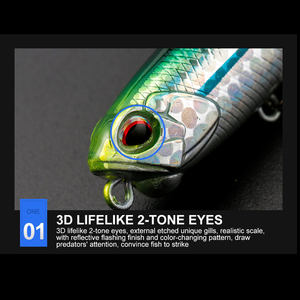 JOHNCOO — leurre flottant gyroscopique en forme de Z, appât artificiel de type Wobbler idéal pour la pêche en Surface, 65/100mm - Product Image 4