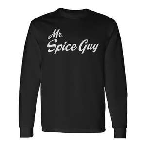 Camiseta de manga larga Mr Spice Guy, color negro, unisex, talla mediana para adultos - Product Image 1