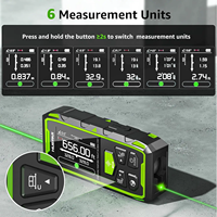 Niveau laser numérique à faisceau vert Huepar Li-ion avec charge Type-C BLM-100G, portée 200m, télémètre laser