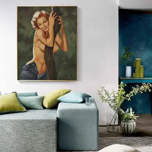 Decoratie Handgeschilderde Sexy Body Girl Wall Art Vrouwelijke Vrouwen Olie Nude Schilderijen