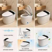 WC intelligent électrique automatique avec siège chauffant, télécommande, cuvette en céramique, pour usage hôtelier