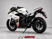 Moto sportive Ninja 200cc avec moteur refroidi par air, freins à double disque et jantes en alliage