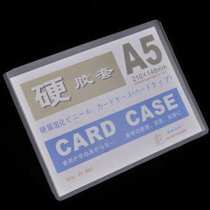 Protège-cartes A5 transparent en PVC rigide, résistant aux plis, pour documents, timbres, pièces de monnaie, couverture de livre, transparent - Product Image 4